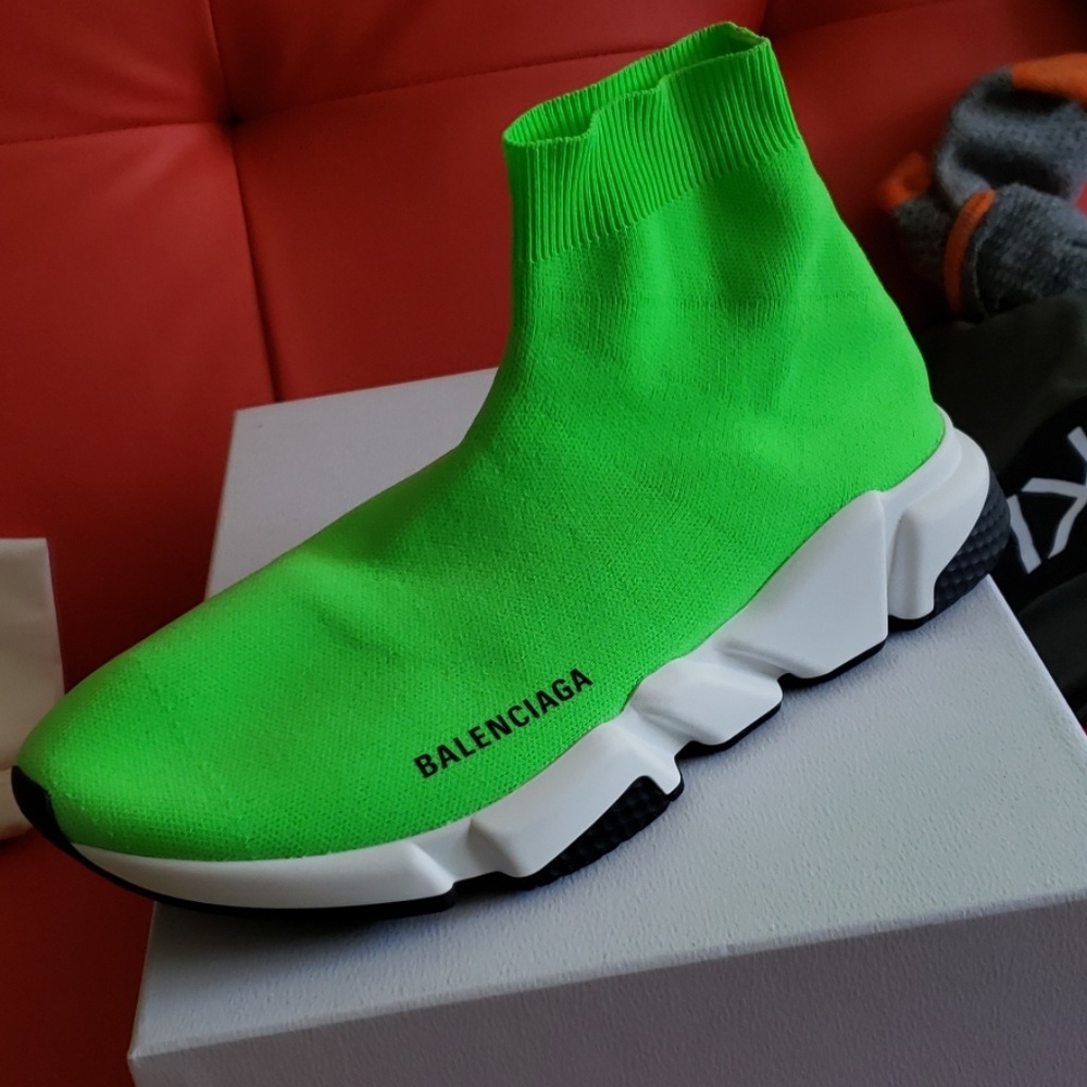 Balenciaga Sock Sneakers Lime Grean - Men's 10 US